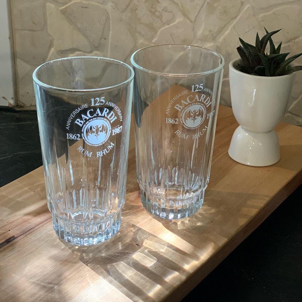 BACARDI | Set of 2 | 125 Year Anniversary Bacardi Tumblers